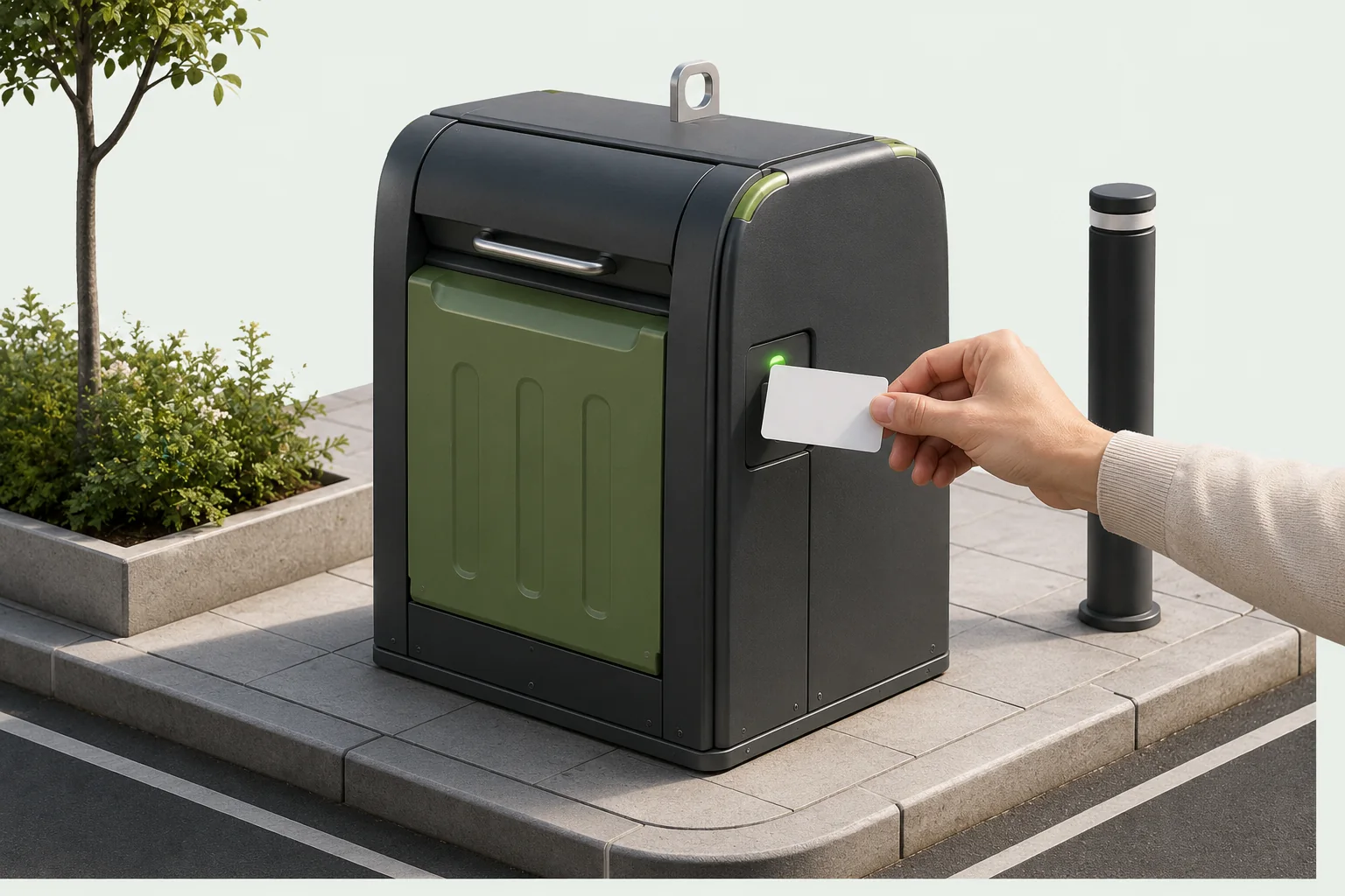 Accesso a un contenitore mediante tessera NFC